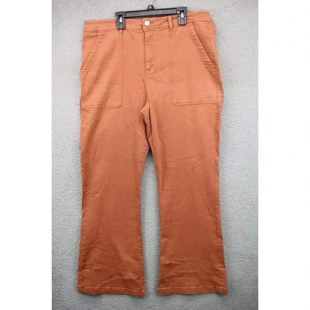 Knox Rose Light Brown Bell-Bottom Jeans-Size 14-Pockets